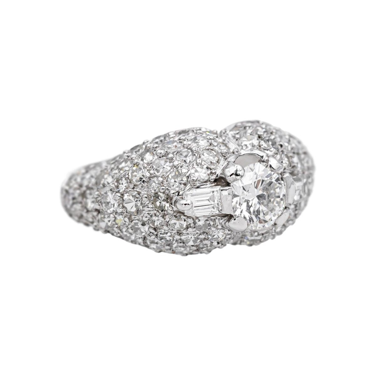 Ring  Platinum Dome  diamond 