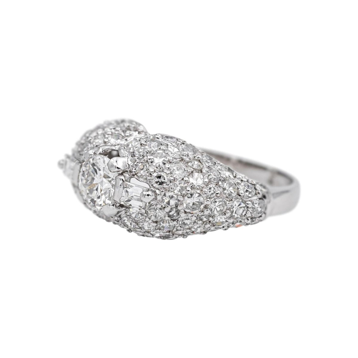 Ring  Platinum Dome  diamond 