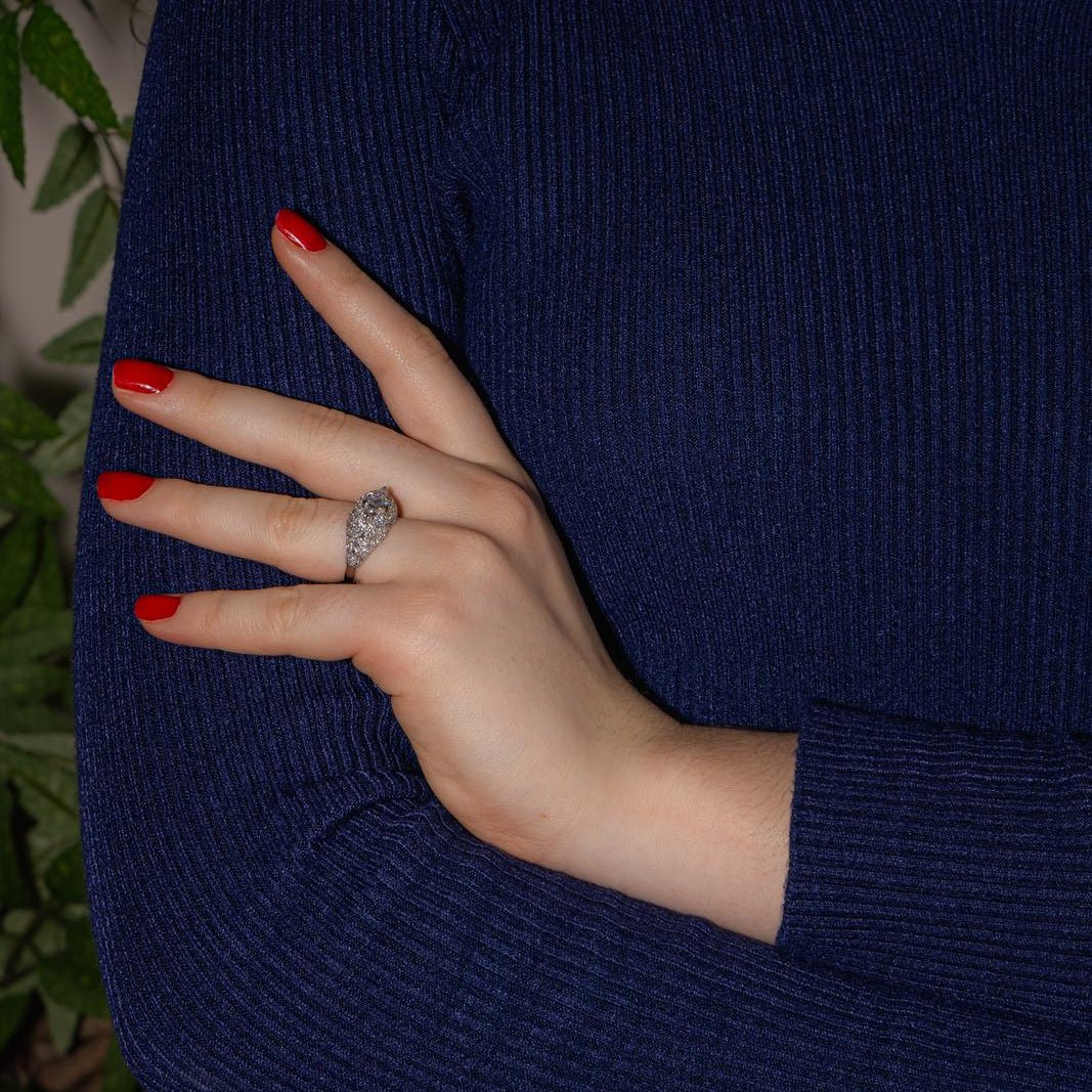 Ring  Platinum Dome  diamond 