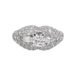 Ring  Platinum Dome  diamond 