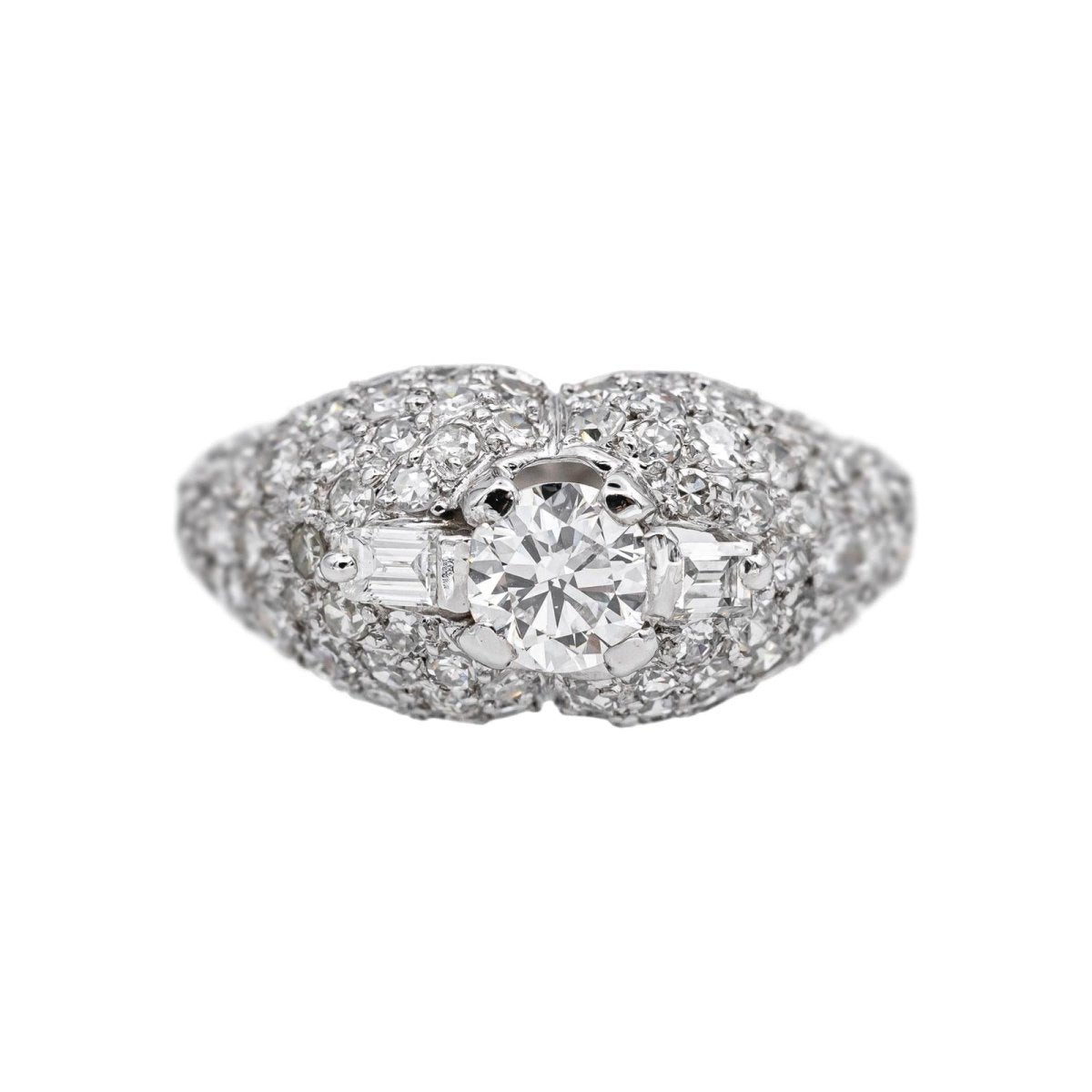 Ring  Platinum Dome  diamond 