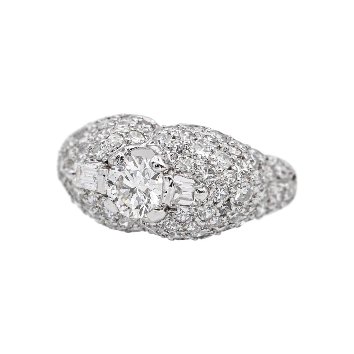 Ring  Platinum Dome  diamond 