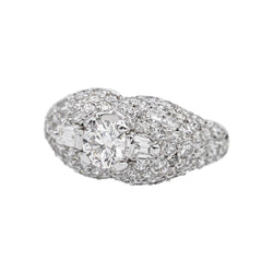 Ring  Platinum Dome  diamond 