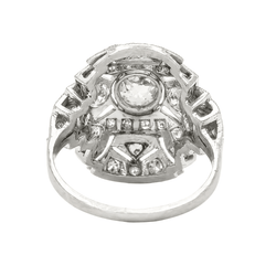 Bague Dôme en platine et diamants - Castafiore