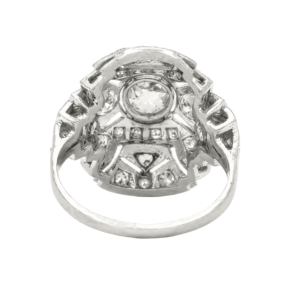 Bague Dôme en platine et diamants - Castafiore