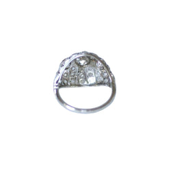 Bague Dôme en platine et diamants - Castafiore