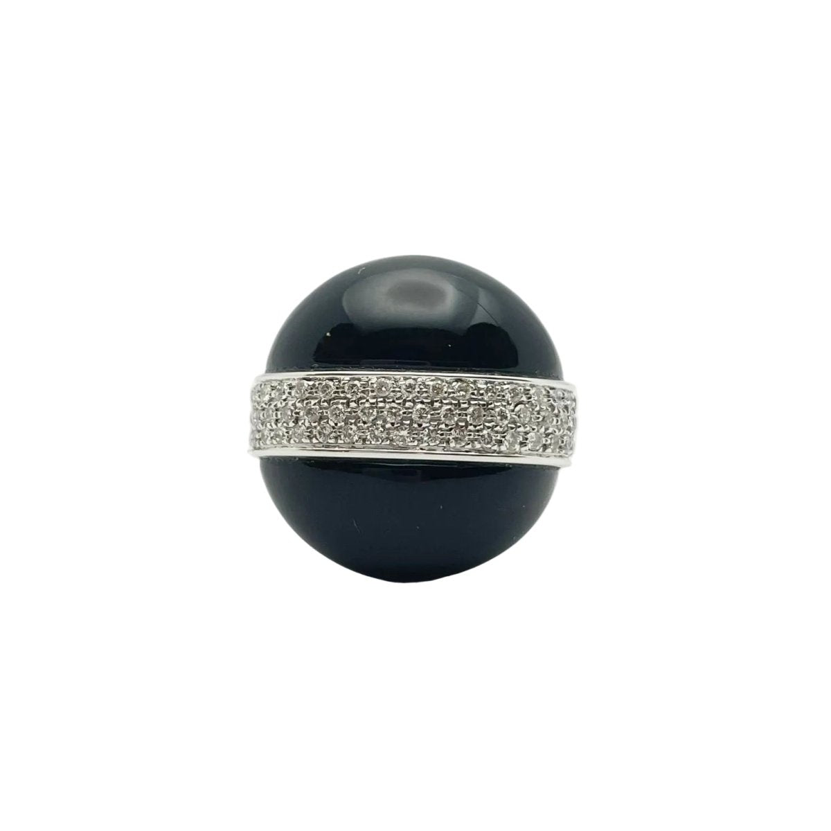 Bague Dôme GOUBLE en or jaune, onyx et diamants - Castafiore