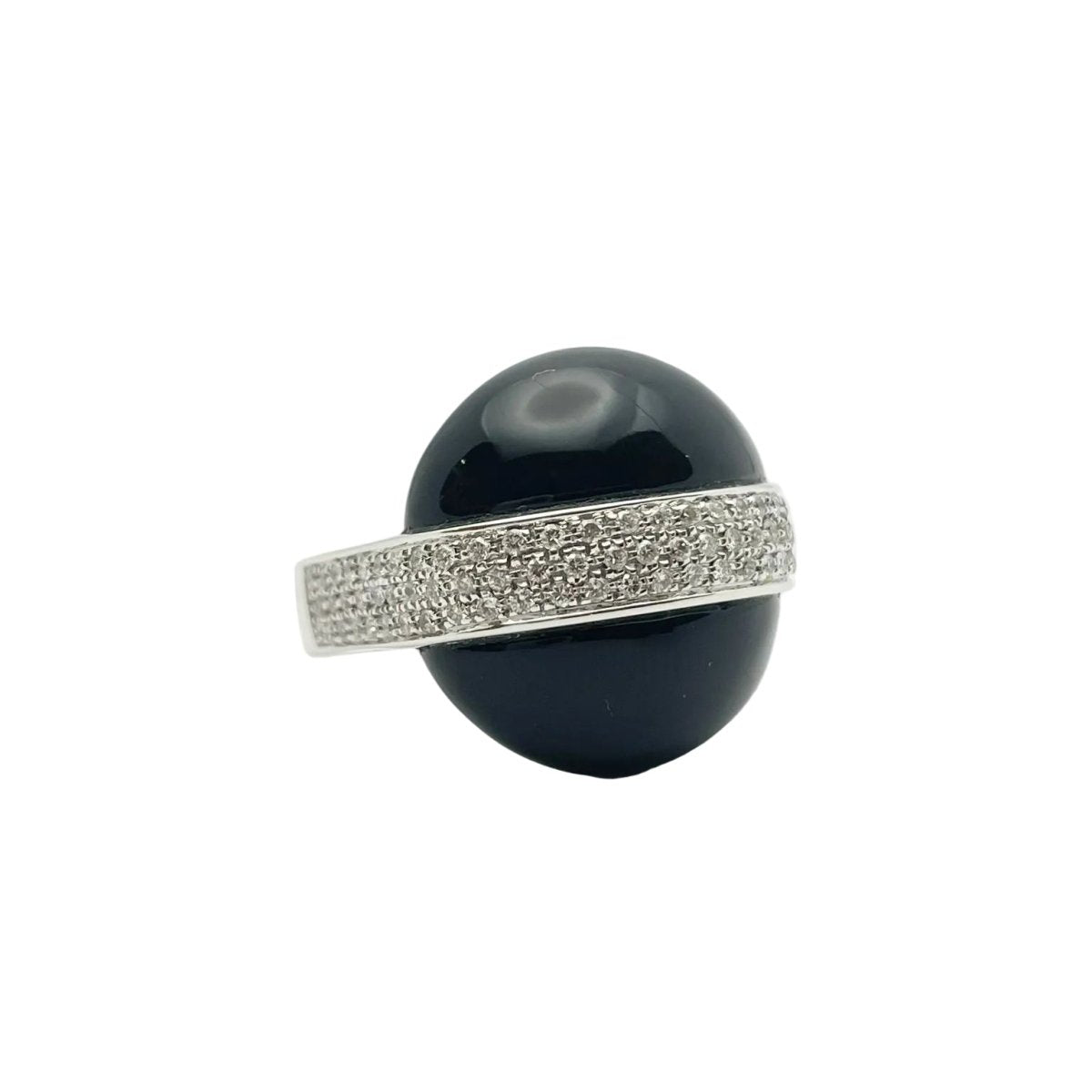 Bague Dôme GOUBLE en or jaune, onyx et diamants - Castafiore