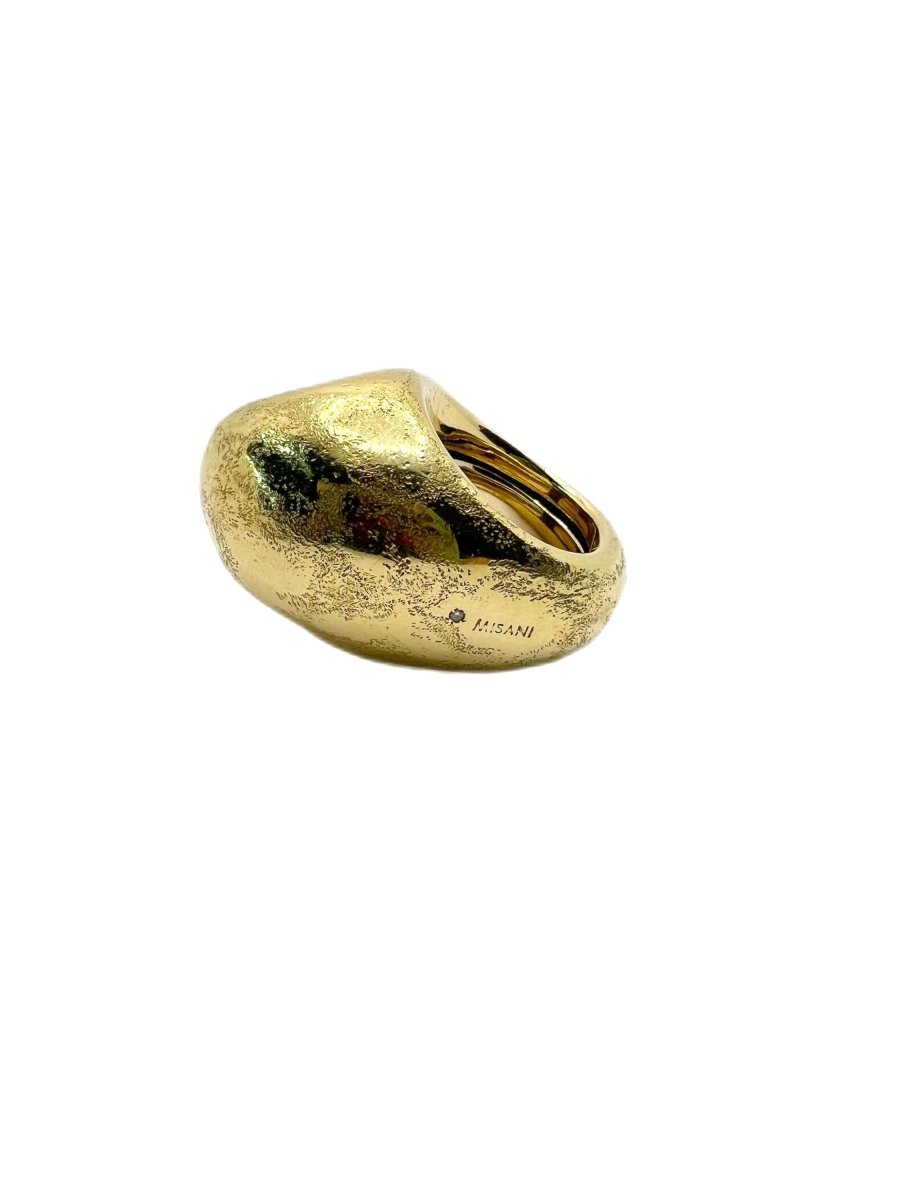 Bague Dôme MISANI en or jaune avec diamants naturels - Castafiore