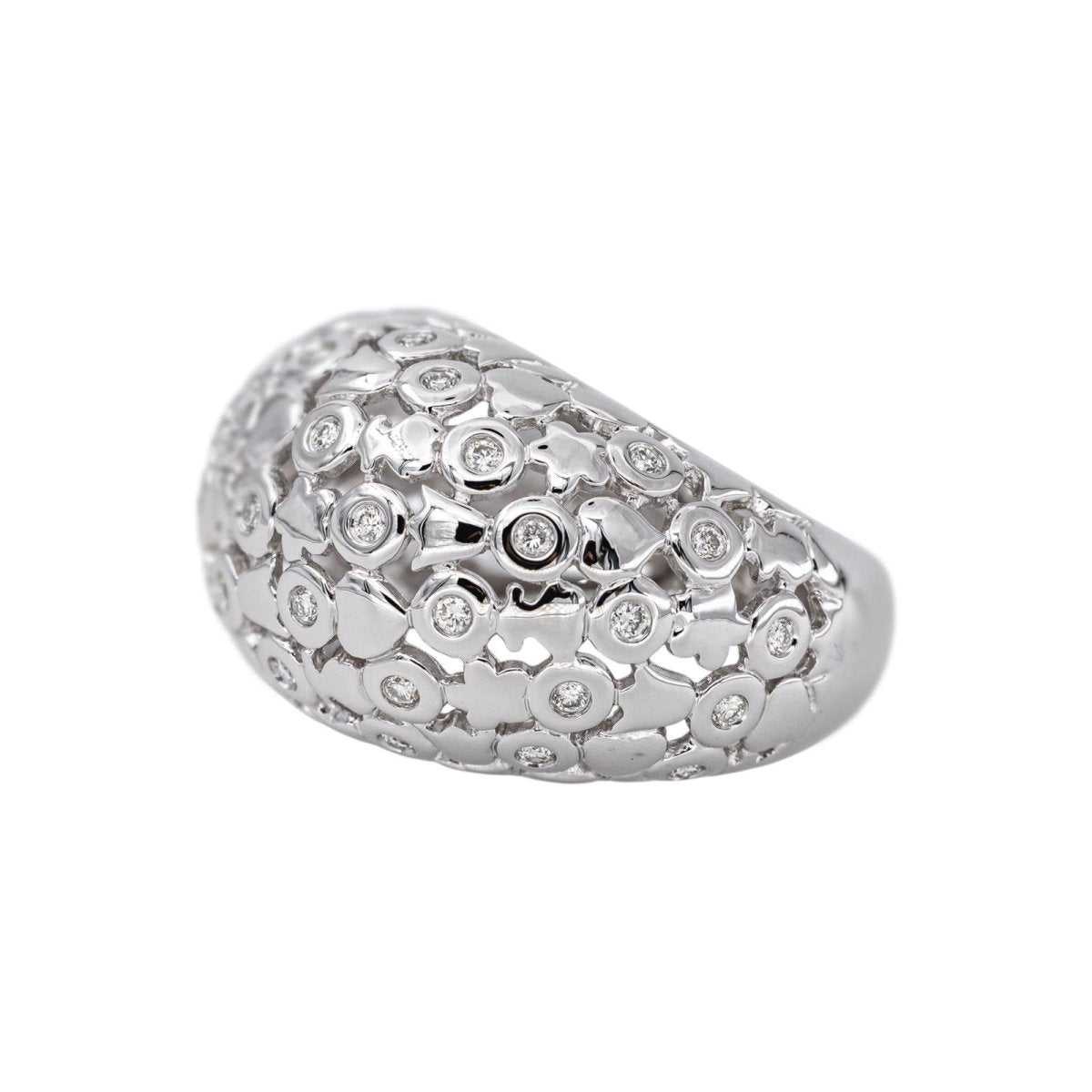 Bague Dôme Or blanc Diamant - Castafiore