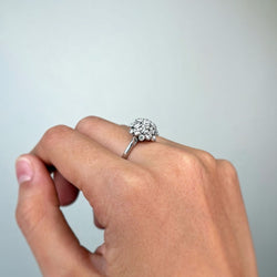 Bague Dôme - Or blanc & Diamants - Castafiore