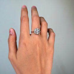 Bague Dôme - Or blanc & Diamants - Castafiore