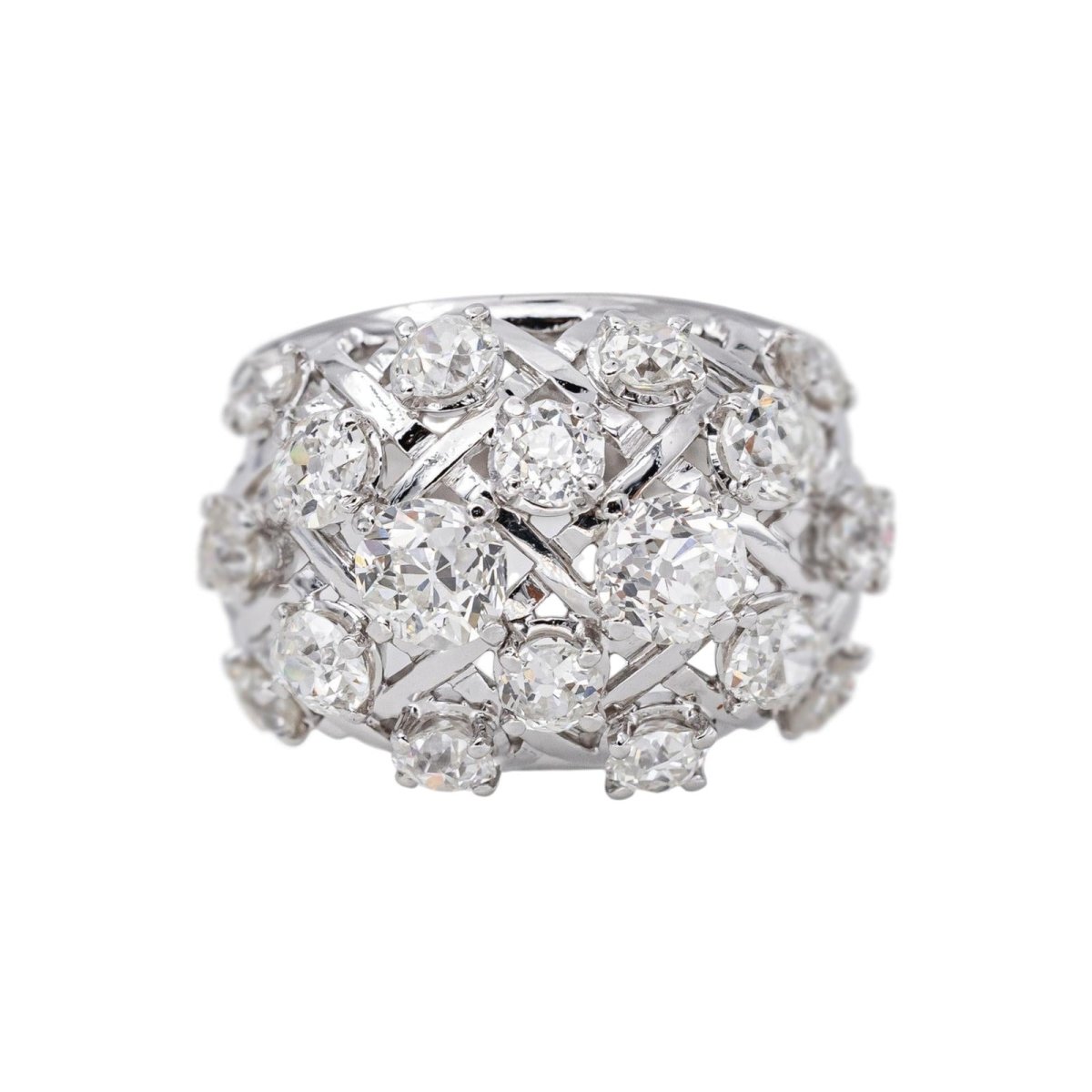 Bague Dôme Platine Diamant - Castafiore
