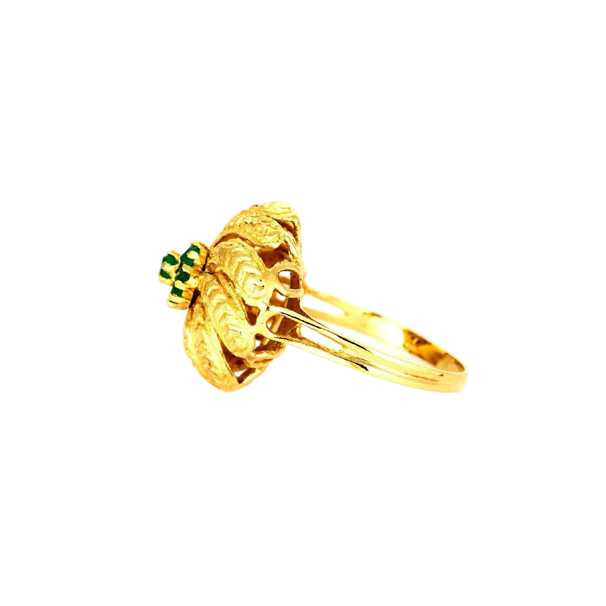 Bague Dôme Tourbillon en or jaune et agate - Castafiore