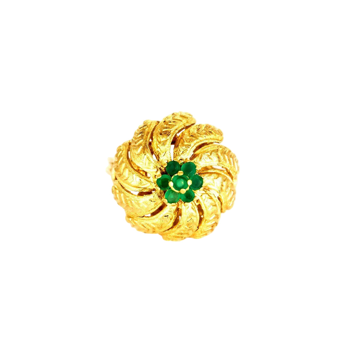 Bague Dôme Tourbillon en or jaune et agate - Castafiore