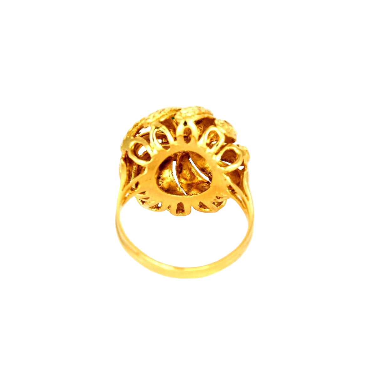 Bague Dôme Tourbillon en or jaune et agate - Castafiore