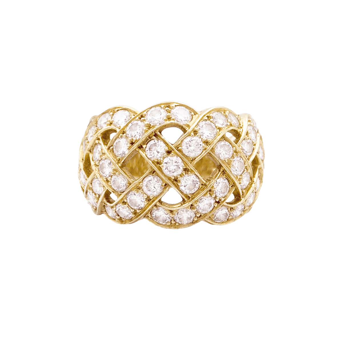 Bague Dôme VAN CLEEF & ARPELS en or jaune et diamants - Castafiore
