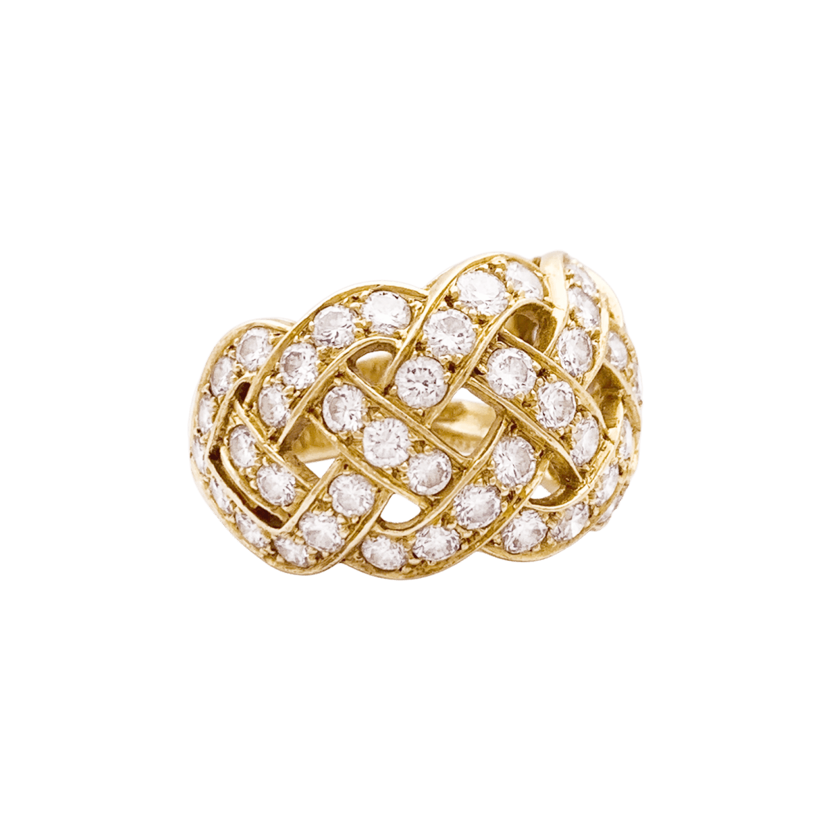 Bague Dôme VAN CLEEF & ARPELS en or jaune et diamants - Castafiore