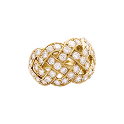 Bague Dôme VAN CLEEF & ARPELS en or jaune et diamants - Castafiore
