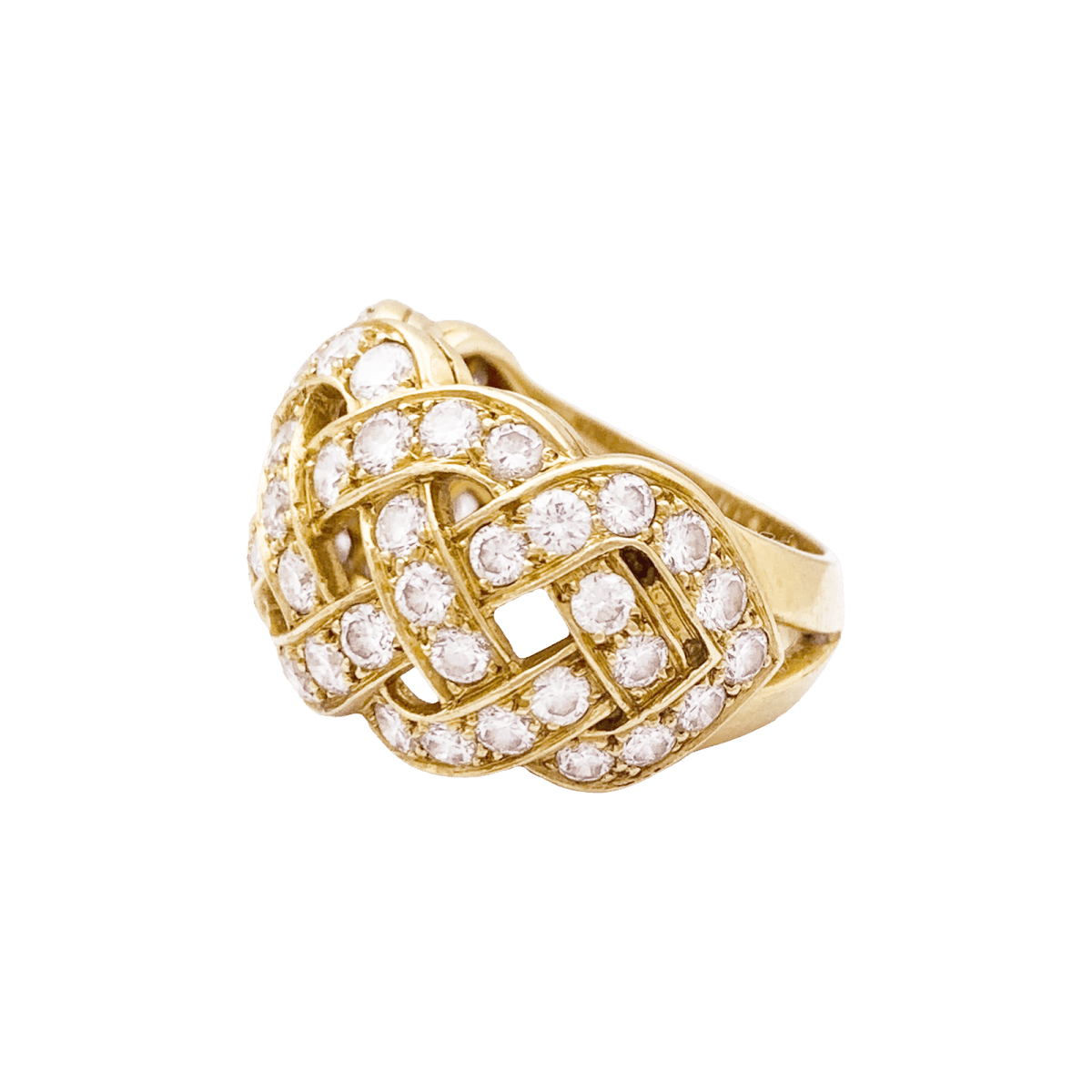Bague Dôme VAN CLEEF & ARPELS en or jaune et diamants - Castafiore