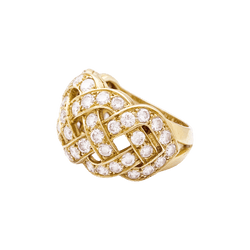 Bague Dôme VAN CLEEF & ARPELS en or jaune et diamants - Castafiore