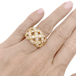 Bague Dôme VAN CLEEF & ARPELS en or jaune et diamants - Castafiore