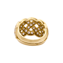 Bague Dôme VAN CLEEF & ARPELS en or jaune et diamants - Castafiore