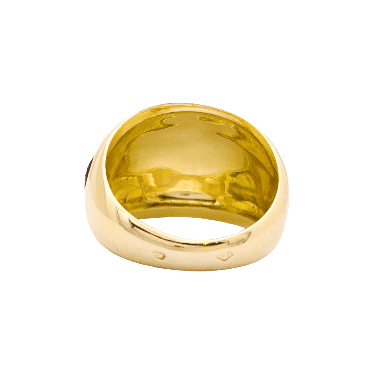 Bague Dôme VAN CLEEF & ARPELS en or jaune et laque - Castafiore