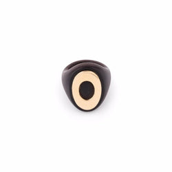 Bague Dôme VAN CLEEF & ARPELS "Touch Wood" en or jaune et bois - Castafiore