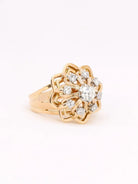 Bague dome vintage diamants - Castafiore