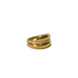 Bague double jonc bombée - Castafiore