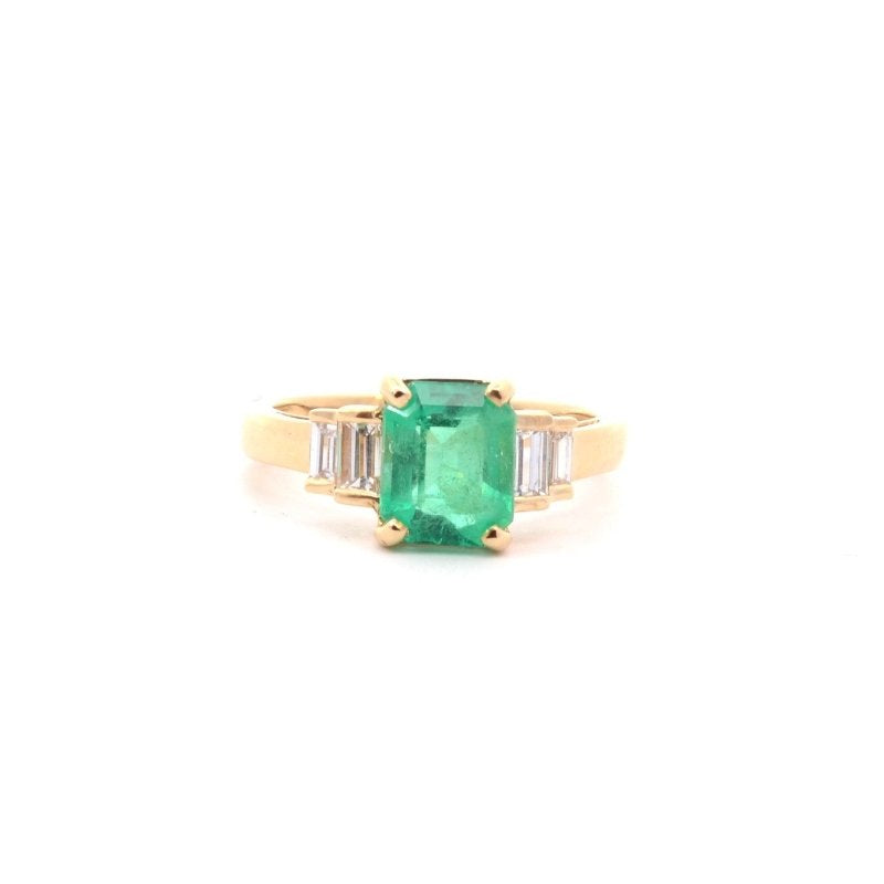 Bague émeraude 1,53 cts et diamants - Castafiore