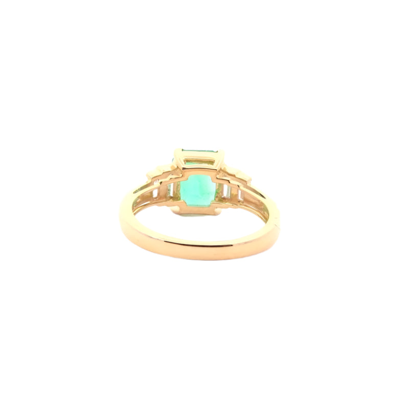 Bague émeraude 1,53 cts et diamants - Castafiore