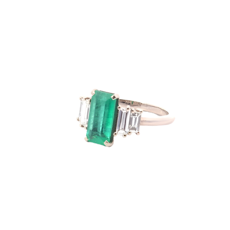 Bague émeraude 1,89cts et diamants en or 18k - Castafiore