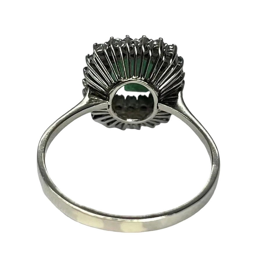 Bague ÉMERAUDE 2 ct en or blanc et diamants - Castafiore