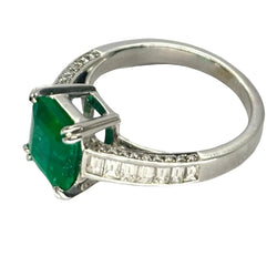 Bague ÉMERAUDE 3 ct en or blanc et diamants - Castafiore