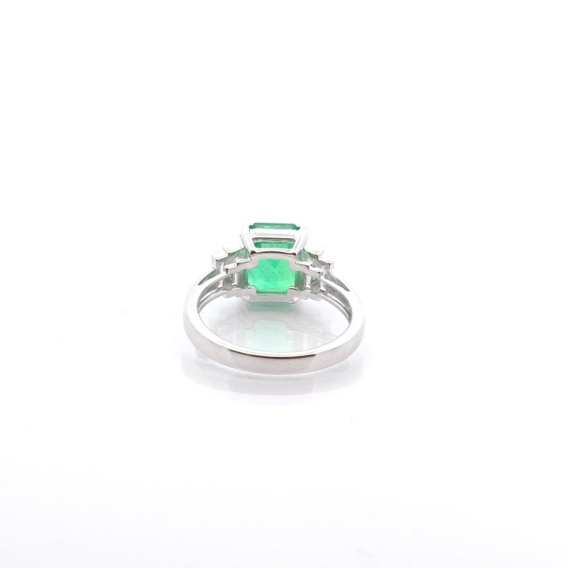 Bague émeraude de Colombie de 2,54cts et diamants - Castafiore