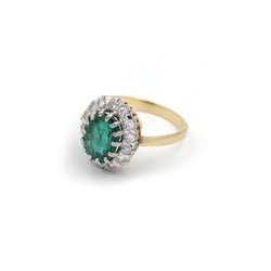 Bague émeraude diamants 2,61 cts en or - Castafiore