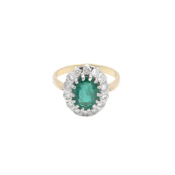 Bague émeraude diamants 2,61 cts en or - Castafiore