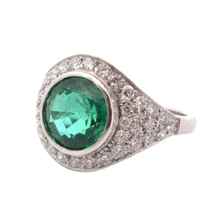 Bague Émeraude en platine - Castafiore