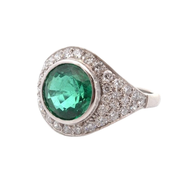 Bague Émeraude en platine - Castafiore