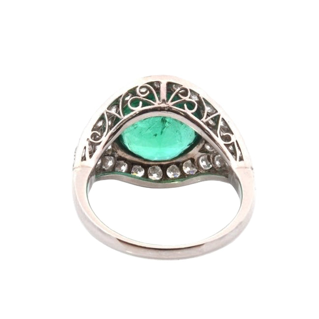 Bague Émeraude en platine - Castafiore