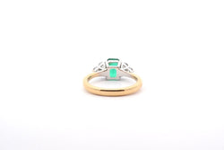 Bague émeraude et diamants en or 18k - Castafiore