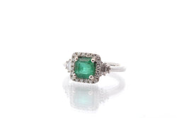 Bague émeraude et diamants en or - Castafiore