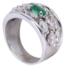 Bague émeraude et diamants en or blanc - Castafiore