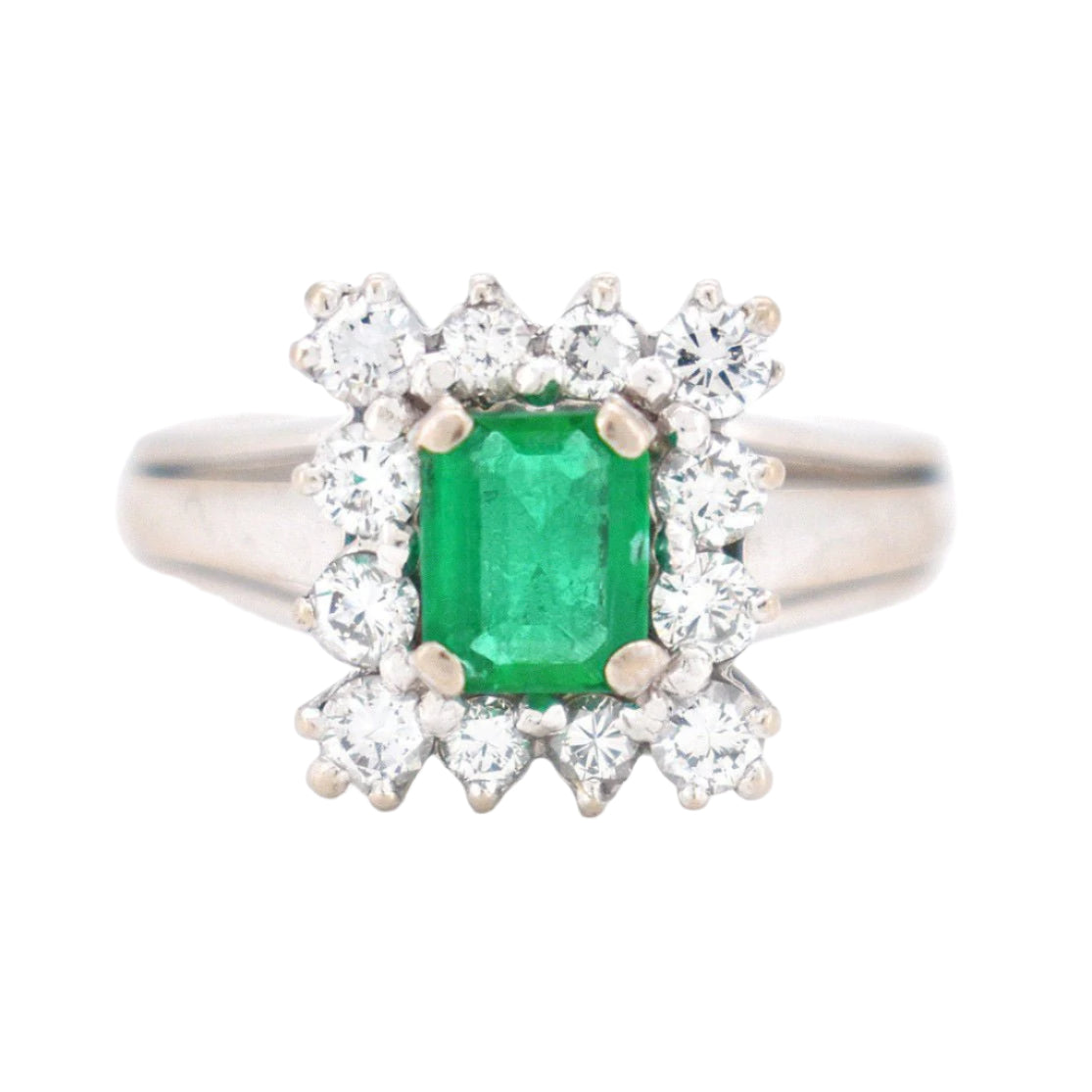 Bague Émeraude et Diamants, Vintage - Castafiore