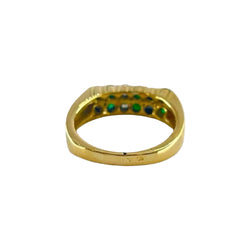Bague ÉMERAUDES Diamants en or jaune - Castafiore