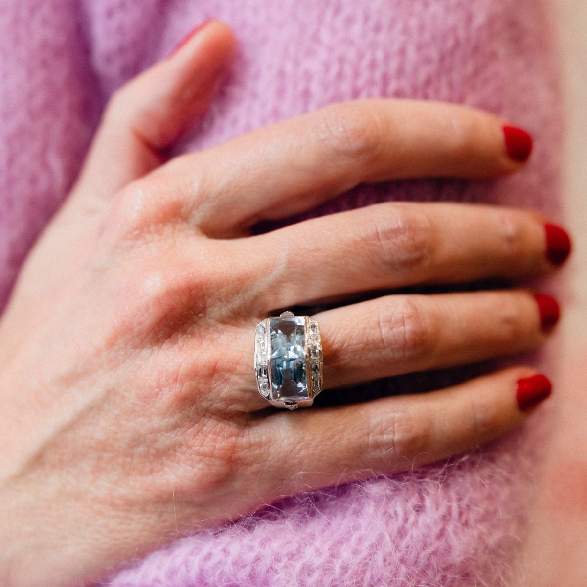 Bague en aigue - marine - Castafiore