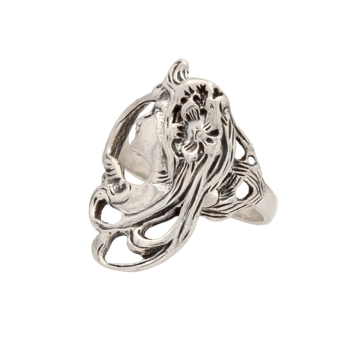 Bague en argent style Art Nouveau - Castafiore