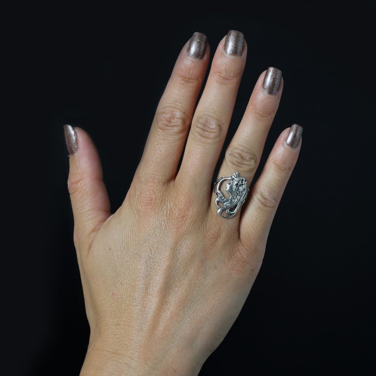 Bague en argent style Art Nouveau - Castafiore